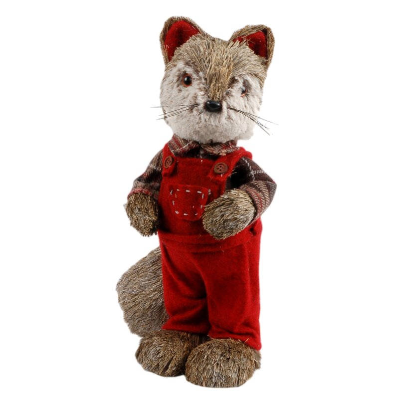 christmas fox figurine